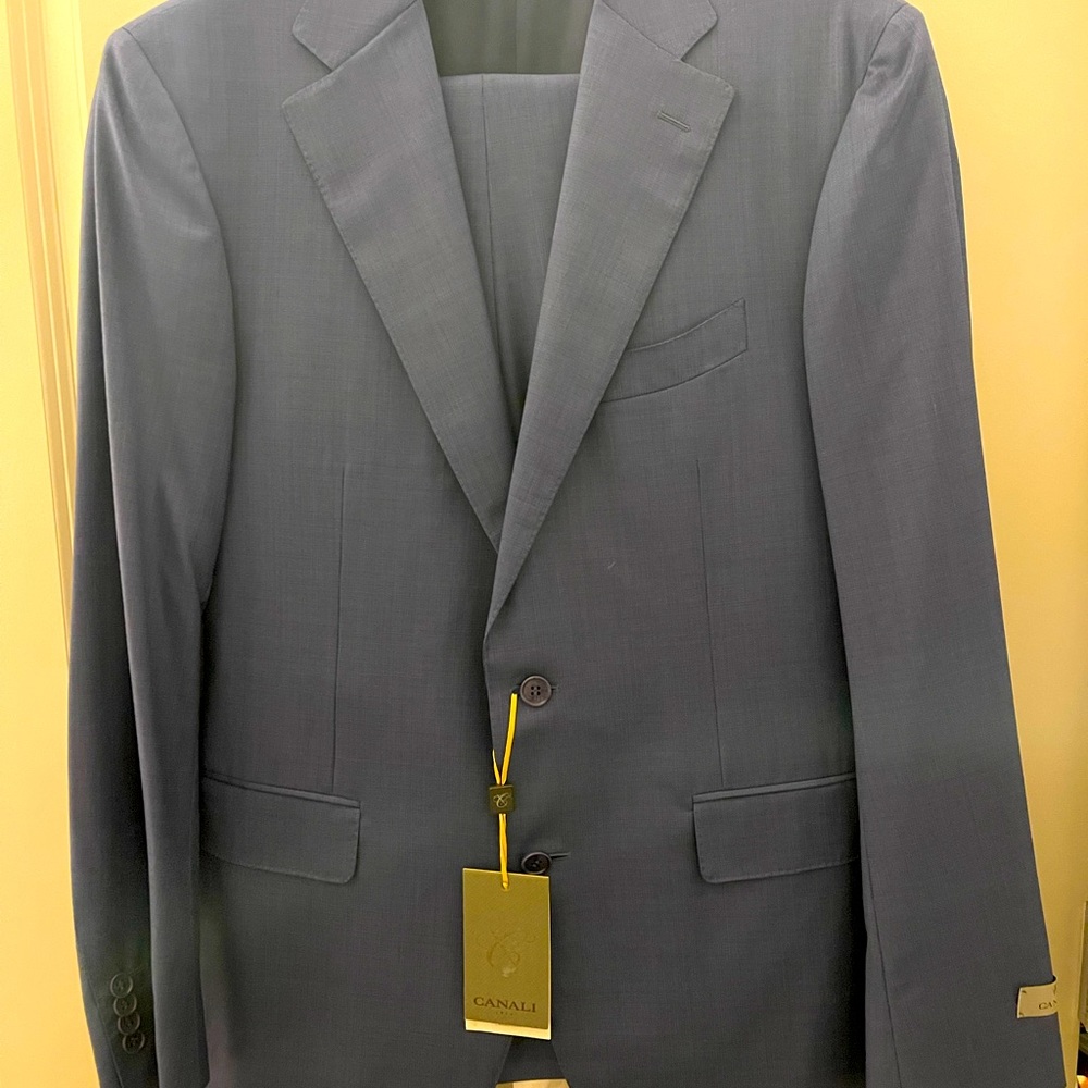 NWT light blue Canali suit.